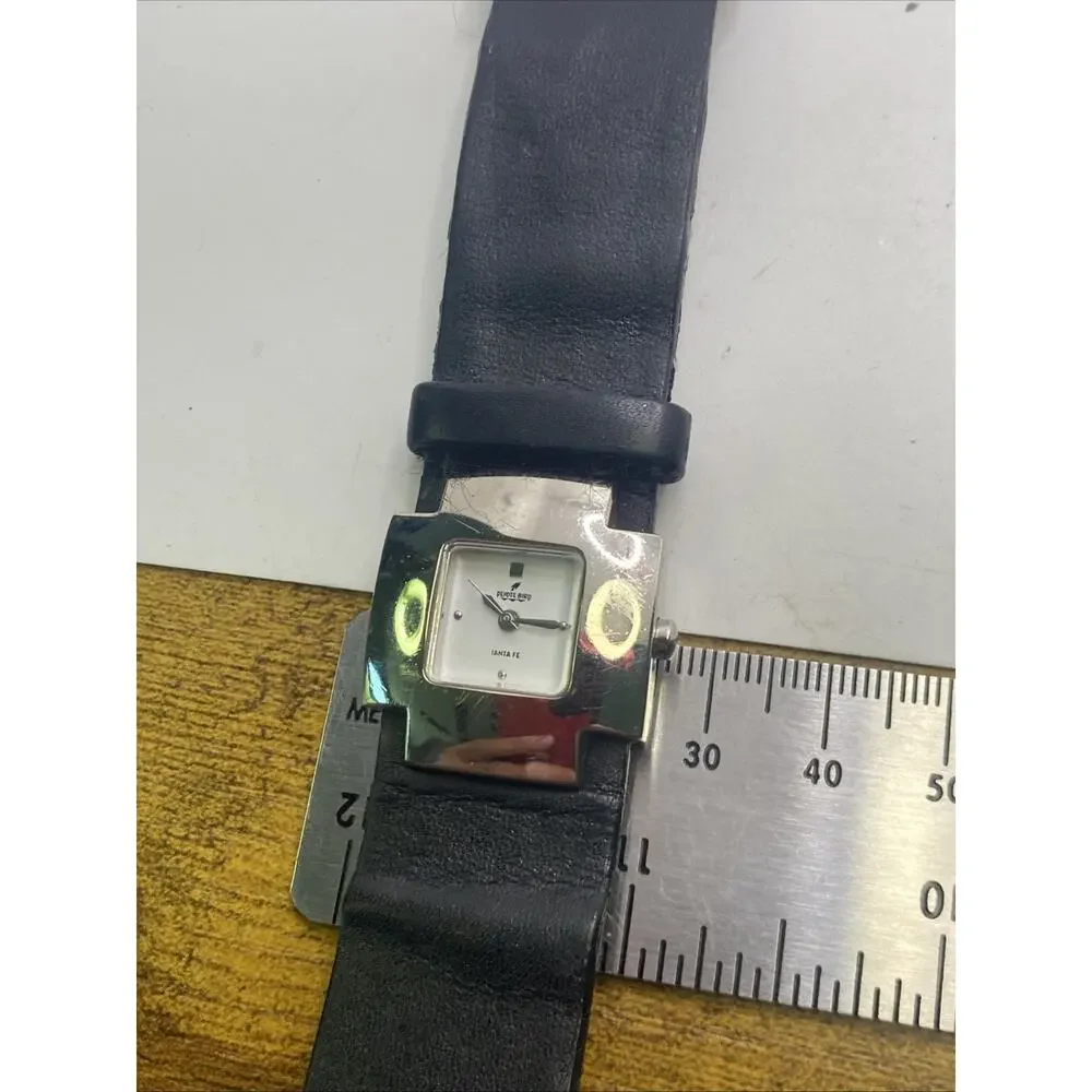 Womens Peyote Bird Silver Black Watch Works New Battery